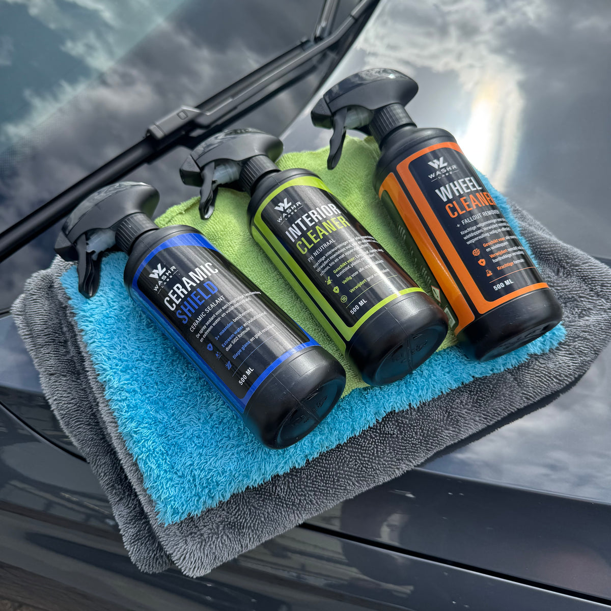 WASHR product in gebruik